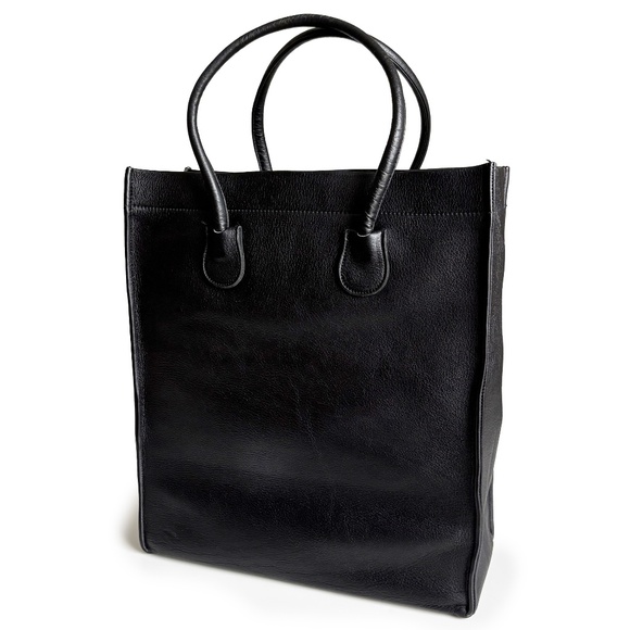 Bonnie Cashin for Coach Classic Shopping Tote Black Cowhide Leather Vintage 60s - Picture 9 of 15